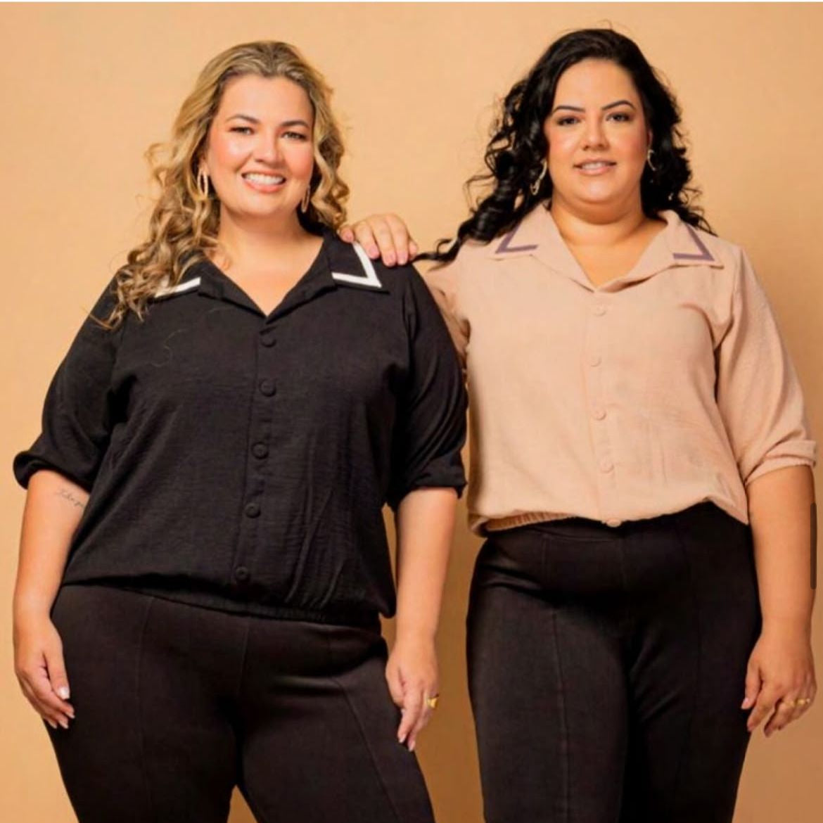 Camisa Manga Longa Cinza com Elástico