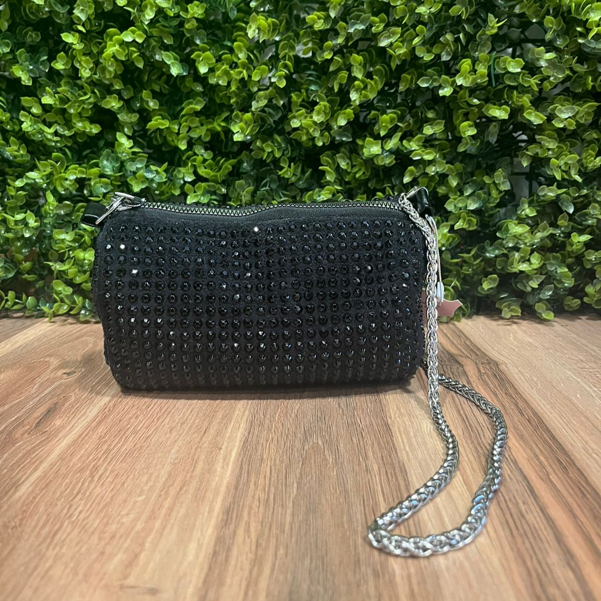 Bolsa Strass Preta